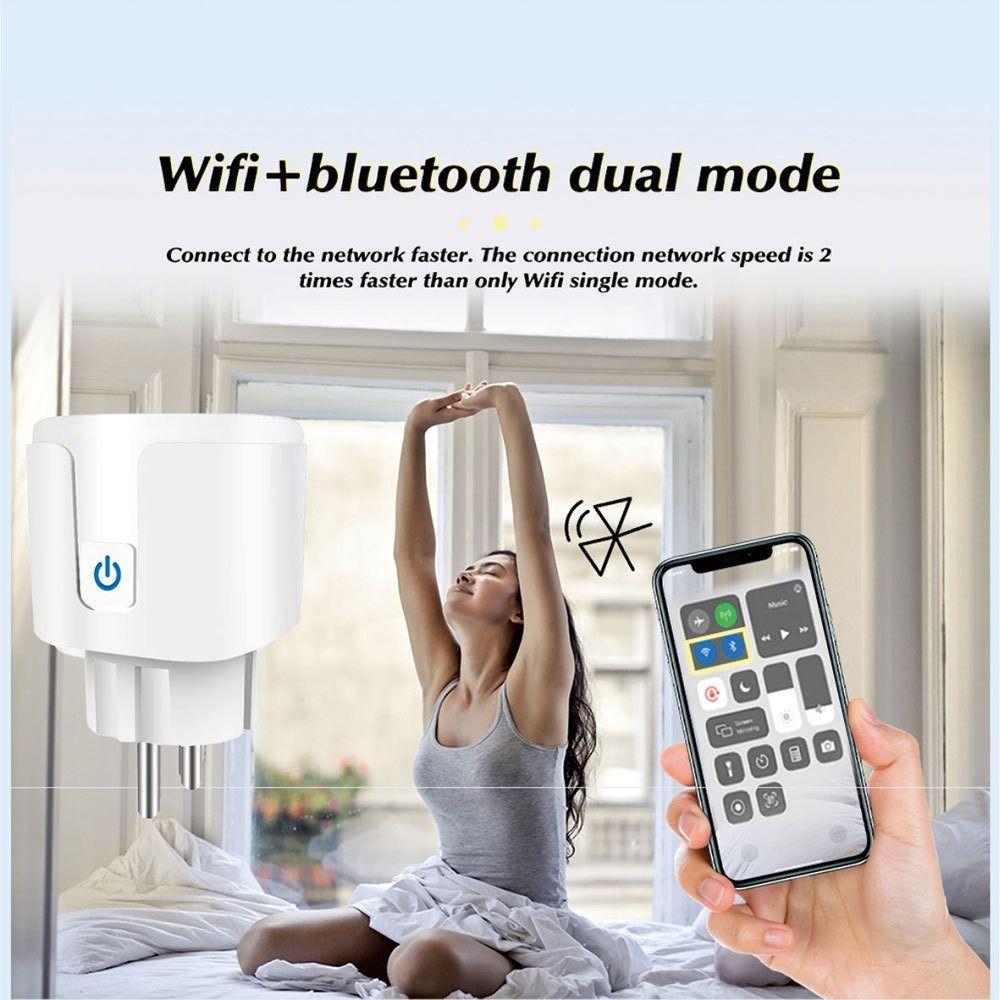 New EU Smart Plug 16A Power Monitor WiFi Plug Remote Voice Control Timer Function Power Outlet Smart Home