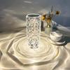 Modern and Elegant Crystal Light for Table and Bedroom, with Touch Control and Adjustable Rose Light, Diamond Projection Included
