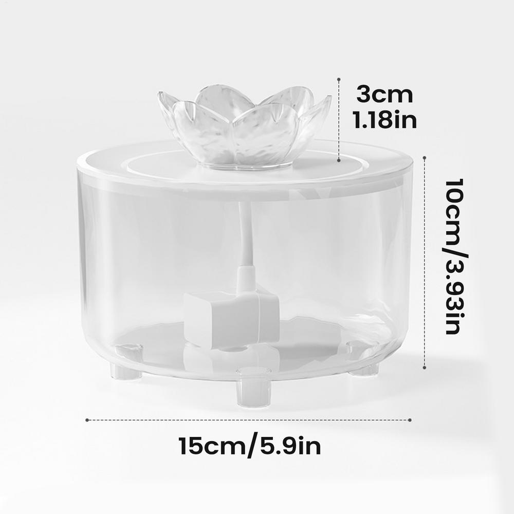 

Cat Fountain Electric USB Plug-In Anti-Slip Automatic Cat Water Dispenser For Small Medium Large Breeds Bedroom Balcony Garage білий