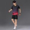 Men's Quick-Dry Ice Silk Short-Sleeve T-shirt & Shorts Running Set - Summer Fitness & Badminton Training Apparel