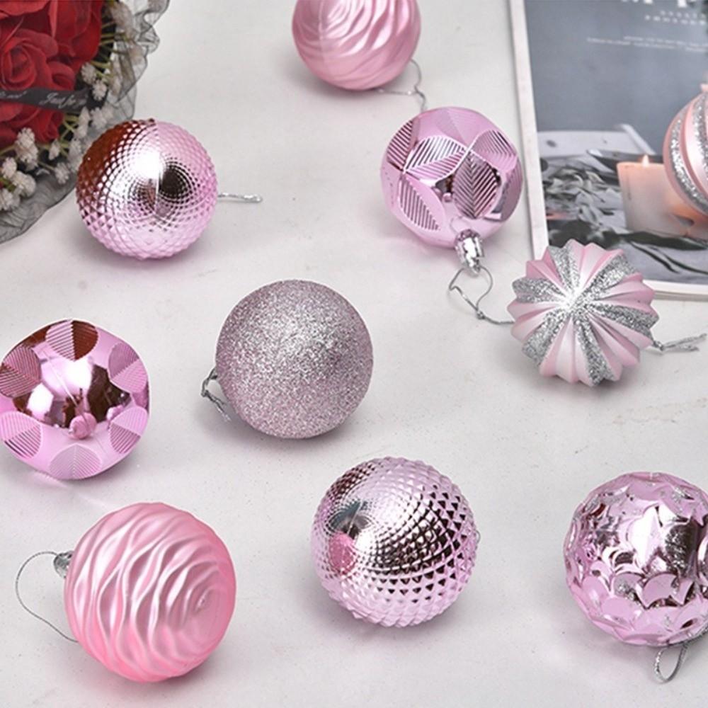 12pcs 6cm Painted Christmas Ball Set Plastic Gift Ball Xmas Tree Hanging Pendant Xmas Baubles Christmas Decorations