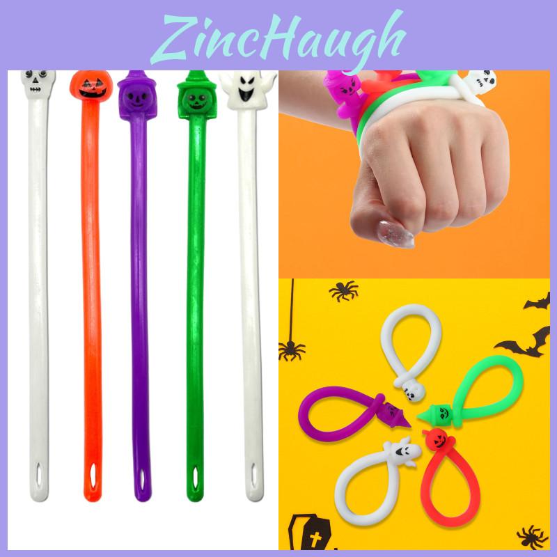 Kua Jing Halloween Wacky TPR Cauciuc Moale Ameliorarea Stresului Jucărie Coardă Elastică Brățară de Mână Cap de Dovleac 10.5g