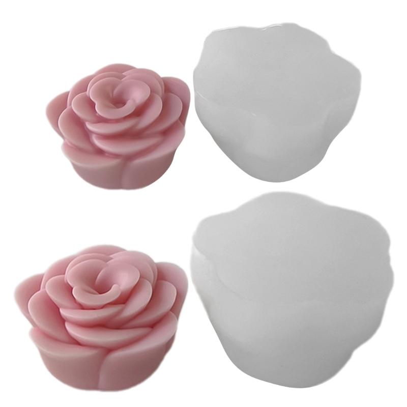 Elegant Rose Shaped Silicone Baking Mold Reusable Rose Shaped Flower Silicone Mold for Cake Baking and Chocolate Making