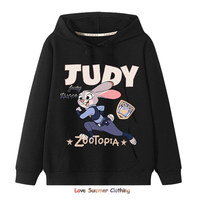 Nick Judy HD Print Kids Hoodie Zootopia Casual Unisex Pullover for Boys Girls 4-14 Years Winter Clothing Kid Hoodie Boys Sweatshirts