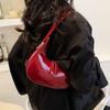 Korean Ins Niche Design Patent Leather Women's Bag 2025 New Autumn and Winter Tide Fashion Versatile Shoulder Bag Underarm Bag Tide