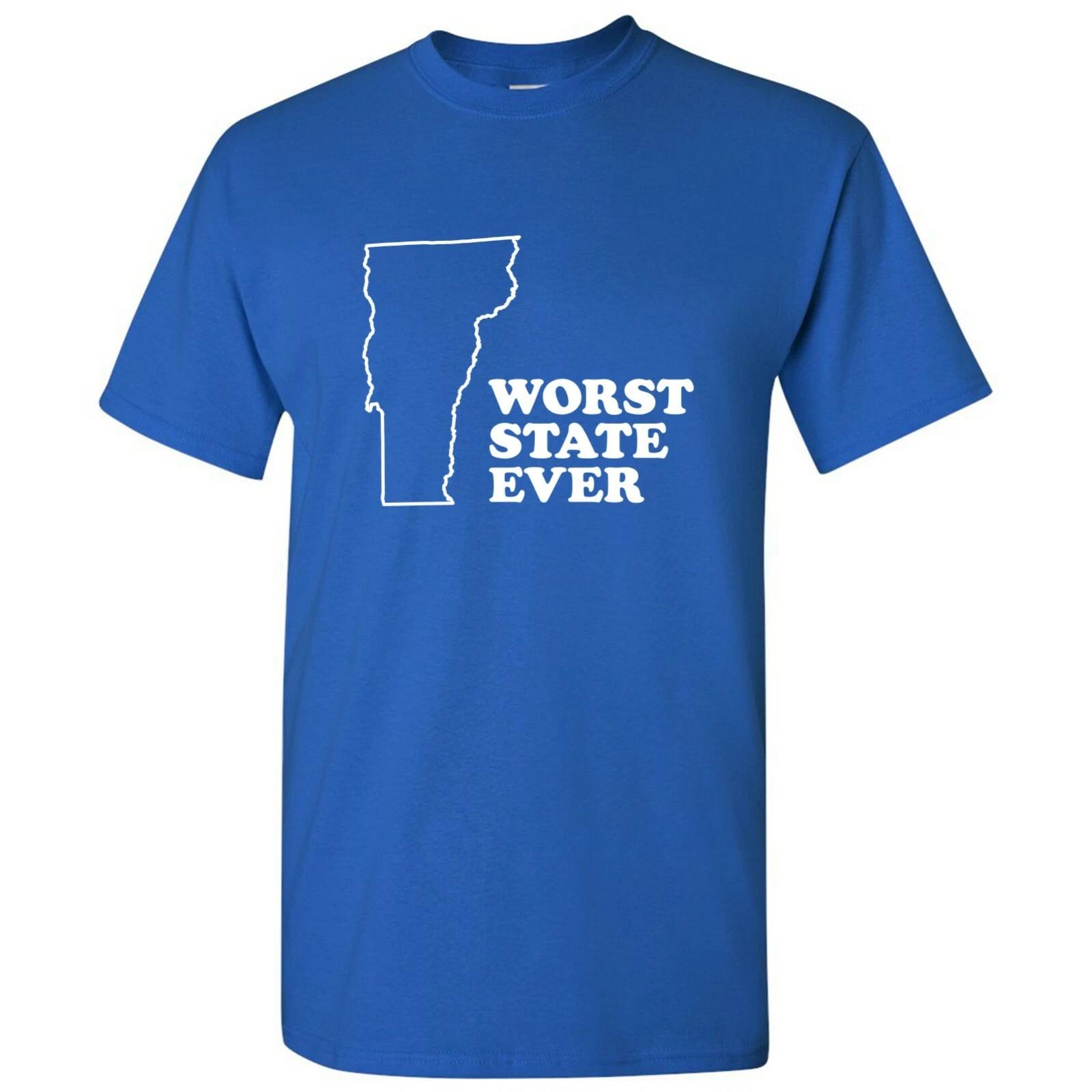 Vermont Worst State Ever Basic Cotton T-Shirt - Royal 4XL
