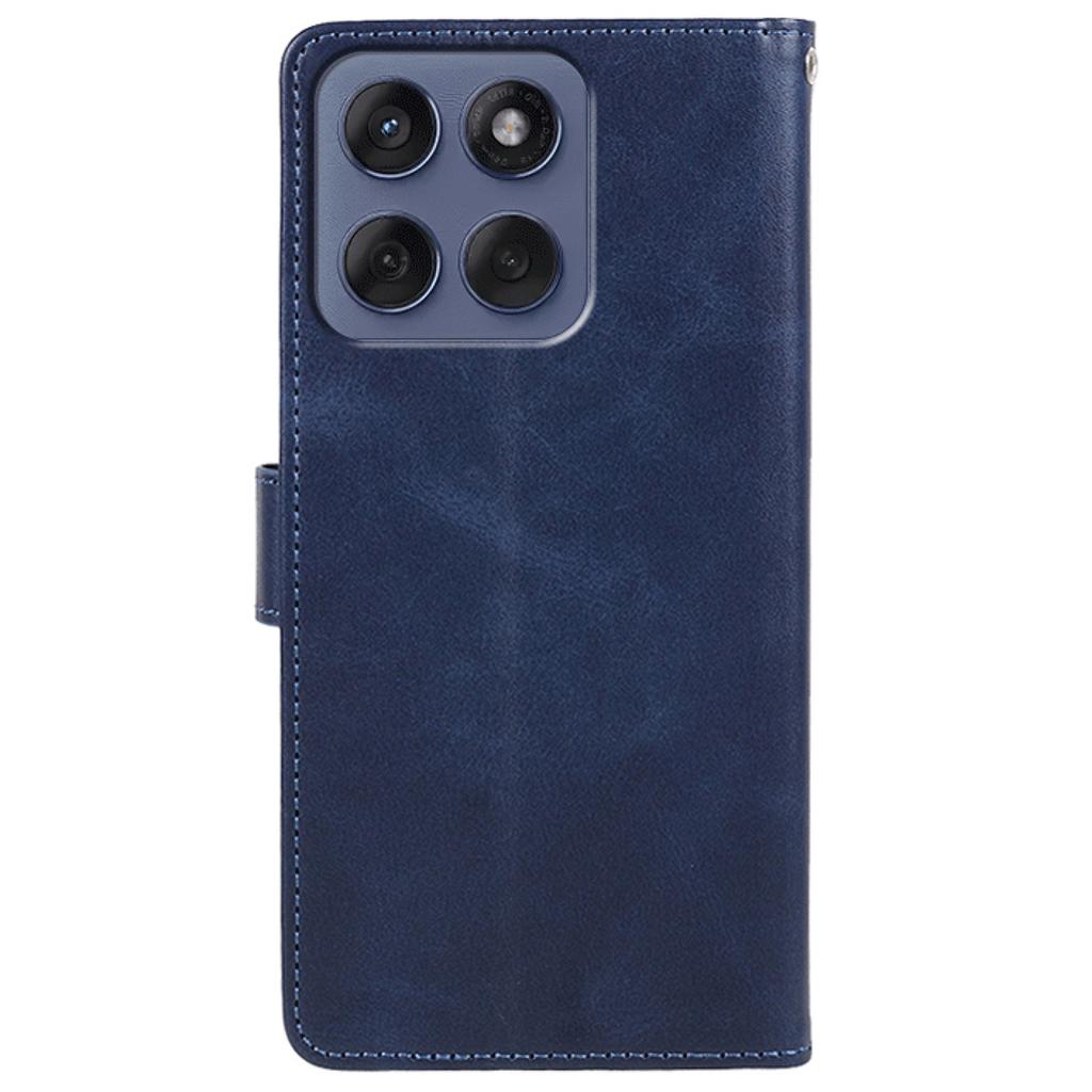 For Motorola Edge 60 Fusion 5G Case PU Leather Wallet Protective Phone Cover Calf Texture
