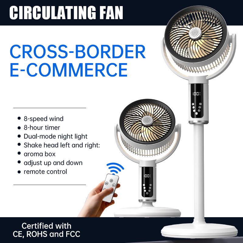 New Air Circulation Multifunctional Desktop & Vertical Digital Fan for Home & Dormitory Use