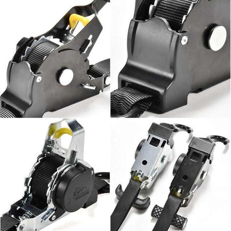 Retractable Ratchet Straps Tie Down Set for Motorcycle Car SUV Cargo Luggage Secure Transport Load Tensioner Belt Auto Accessori