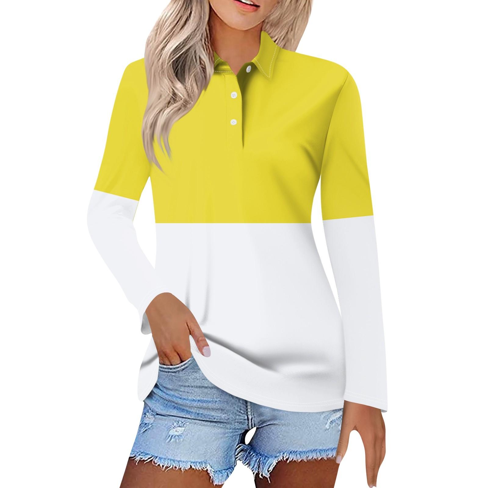 

Женская модная повседневная рубашка с короткими рукавами и принтом с лацканами, женские топы на пуговицах XL жёлтый