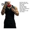 Men Vest Ribbed Fabric Round Neck Tight Fit Solid Color Tank Tops Breathable Vest Sports Fitness Streetwear