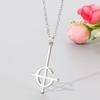 Mysterious Cross Ghost Destiny's Gate Key Pendant Necklace Punk Cross Ghoul Chain Ghost Band Grucifix Pope Emeritus Jewelry Gift