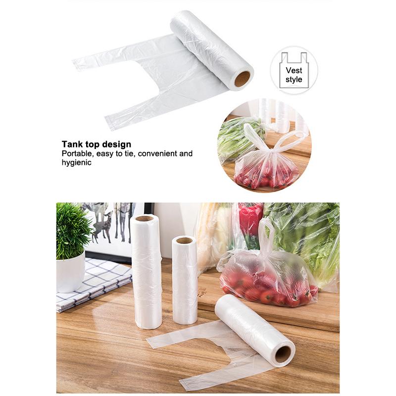 100 Pcs Plastic Bags Food Grade Fresh Preserving Bags Food Fruit Storage Bag Fresh Keeping Disposable Kitchen Packaging Bags