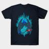 Asian Size Men Black Print T-shirt Dragon Game No-Cut Print Cotton Tshirt