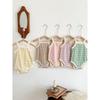 Ins Newborn Infant Girls Candy-Colored Sleeveless Camisole Romper Plaid Jumpsuit