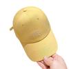 (One Size, Yellow) Women's Baseball Cap Stylish Letter Embroidered Adjustable Breathable Wide Brim Sun Hat