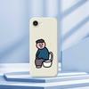 Für iPhone 16e Hülle Toilet Boy Musterdruck Gerade Kante TPU Handy Rückseite