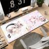 S-Super Sonico Mouse Pads Offices Gamer Accessories Stitched Edge Extended Playmats Gamers Aesthetics Rubber Non-slip Table Pads