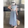 Girls' Summer Loose-Fit Elegant Set Medium-Large Child Korean Style Slim-Fit T-Shirt + Skirt Two-Piece Set