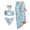 New Split Three-piece Bikini Swimsuit Women's Chiffon Skirt Swimsuit Set