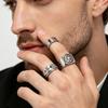 Bague Croisée en Acier Inoxydable pour Homme - Bijou Punk Résistant à la Corrosion