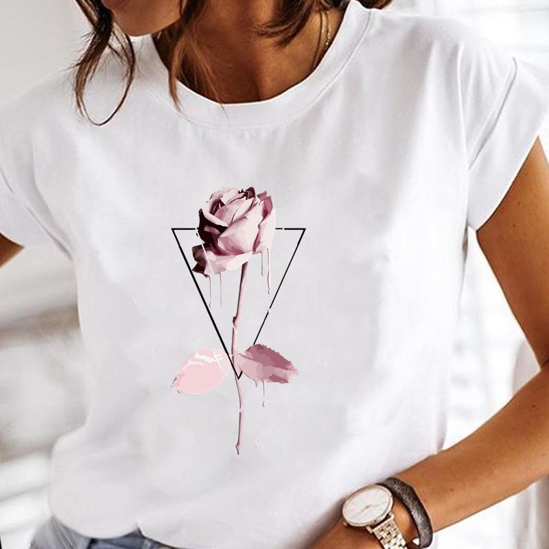 Années 90 Maman Mère Aquarelle Mère Tendance Manches Courtes Imprimé T-shirt Haut Mode d'Été T-shirt Dame Vêtement Féminin Décontracté T-shirt Graphique