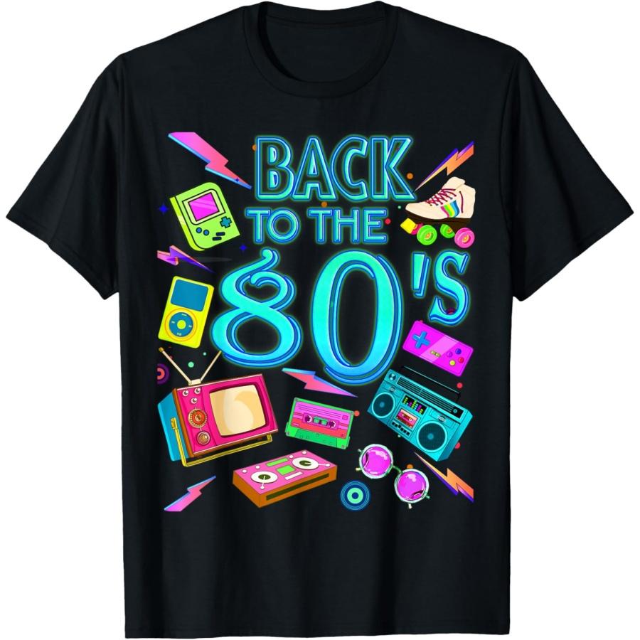 Men s Women s Kids Vintage Retro Back To 80 s Graphic Design T-Shirt S