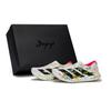 Adizero Adios Pro 4 Slip Resistant Abrasion Resistant Low Top Running Shoes Unisex Black White Yellow Green JR1094(Team80-S-BOX)