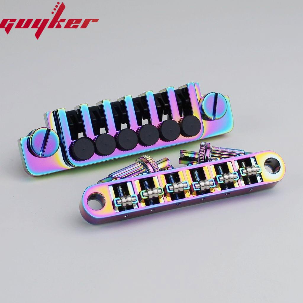 Guyker Tune-O-Matic Roller Zadel Gitaarbrug Gm005 +Vintage Tp6 Staartstuk Vijf Kleuren Beschikbaar