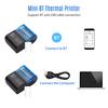 Bisofice Portable Mini Thermal Printer 2 Inch Wireless USB Receipt Bill Ticket Printer with 58mm Print Paper Compatible with IOS