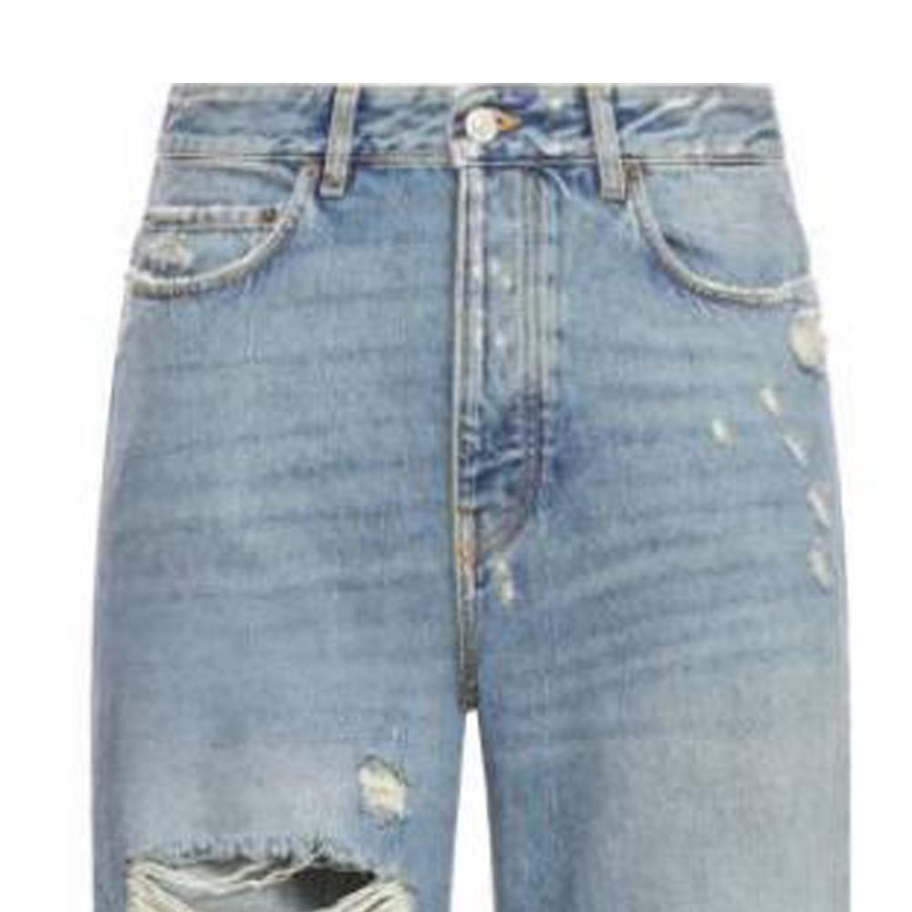 Balenciaga Distressed Straight Leg Jeans 745151THW254245
