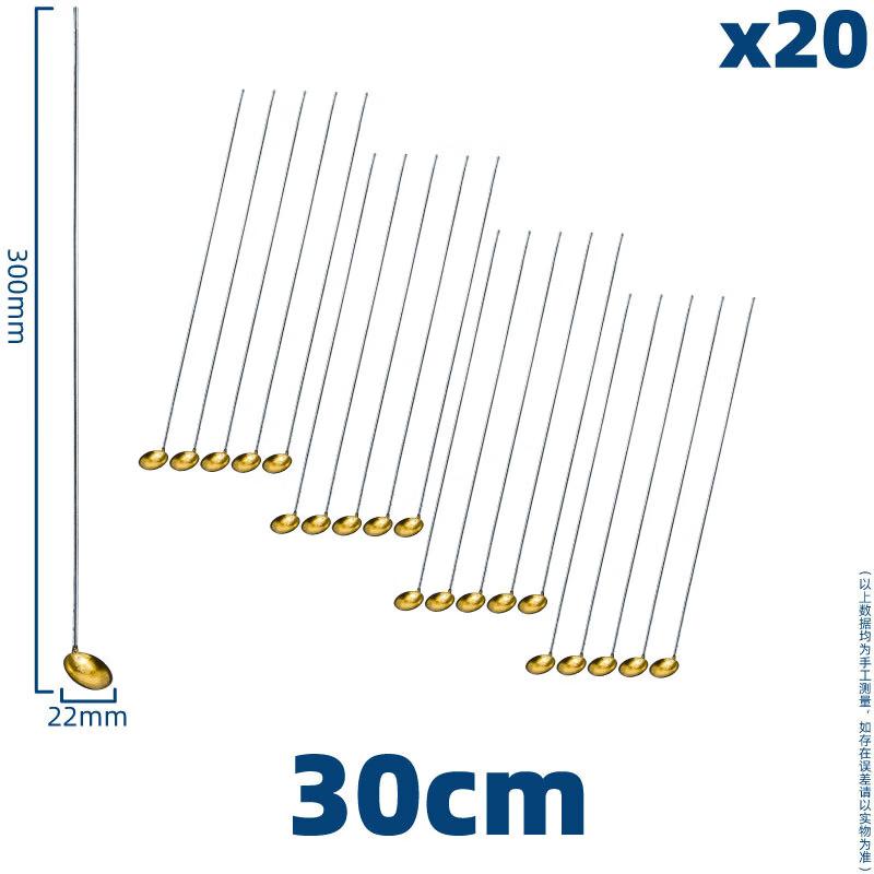 30cm Long Handle Copper Combustion Spoon (20-Pack)