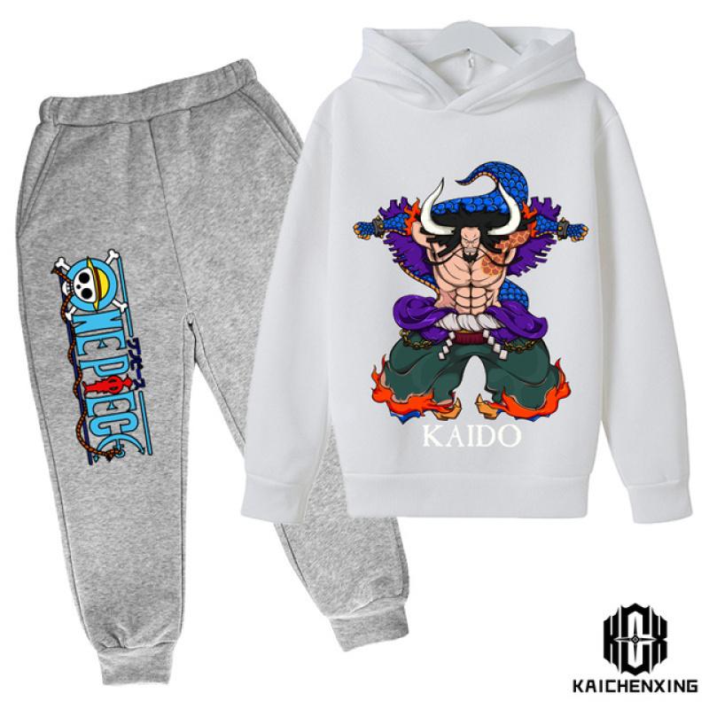 One Piece Cartoon Children's Hoodie Clothes Boys Set Children's Sportswear Clothing Spring and Autumn Fashion Sweatshirt