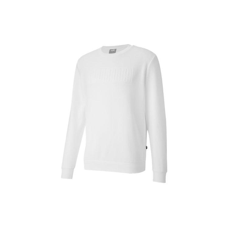 PUMA Sweatshirts Men's White Crew Neck Moderate Regular 585209-02