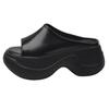 Muffin Thick-bottomed Cool Slippers for Women's Summer Wear 2025 New European Station Niche Small Person Height Beach One-word Drag