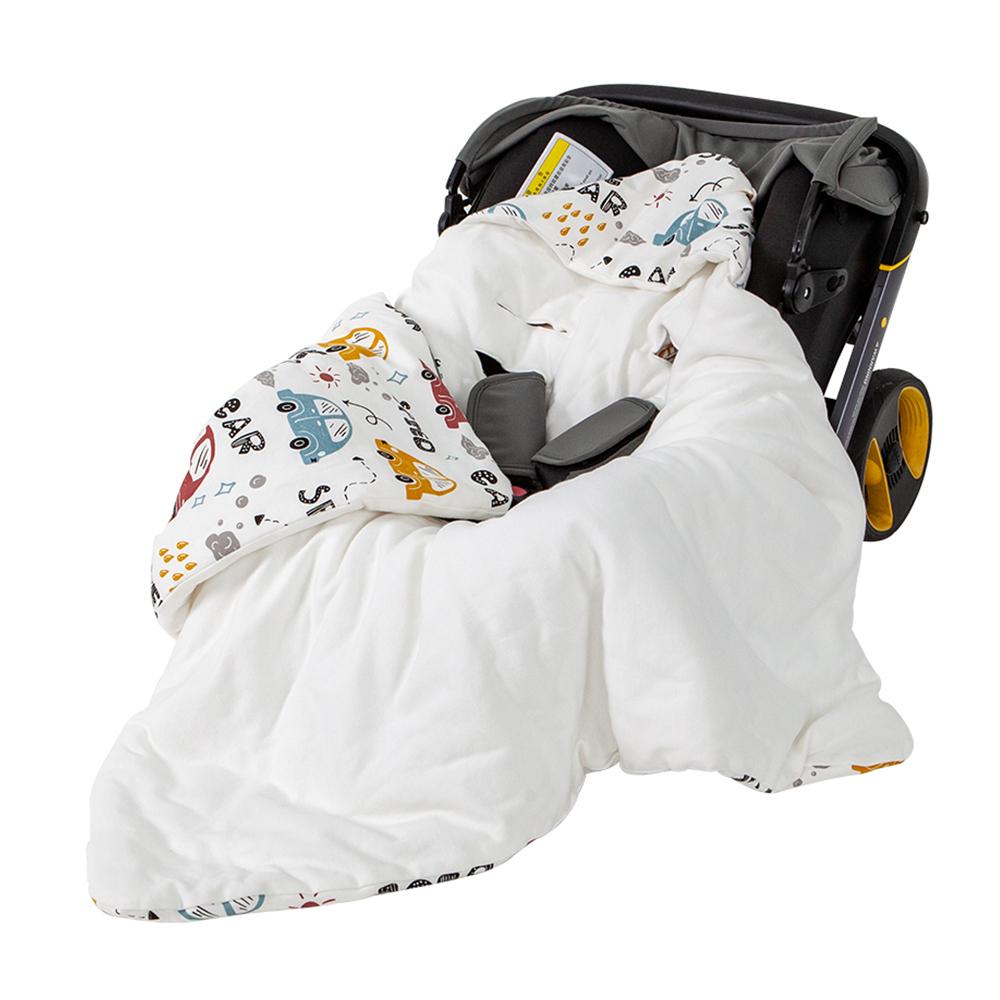 Couverture Écharpe Bébé Pour Nouveau-né Avec Capuche Coupe-vent Dans un Siège Auto pour Nourrisson Enveloppe Chaude d'Automne Pour la Sortie 0-6 Mois (as the picture,90x90cm) white