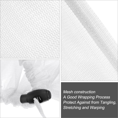 uxcell Mesh Laundry Bag, Basket, Mesh Bag with Drawstring, Fine Net, Small Machine Washable, Mesh Washing Bag for Travel and Laundry, 30cm x 40cm