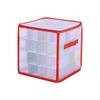 64compartment Storage Box, Foldable PP Organizer with Fastener, Christmas Decoration Container,