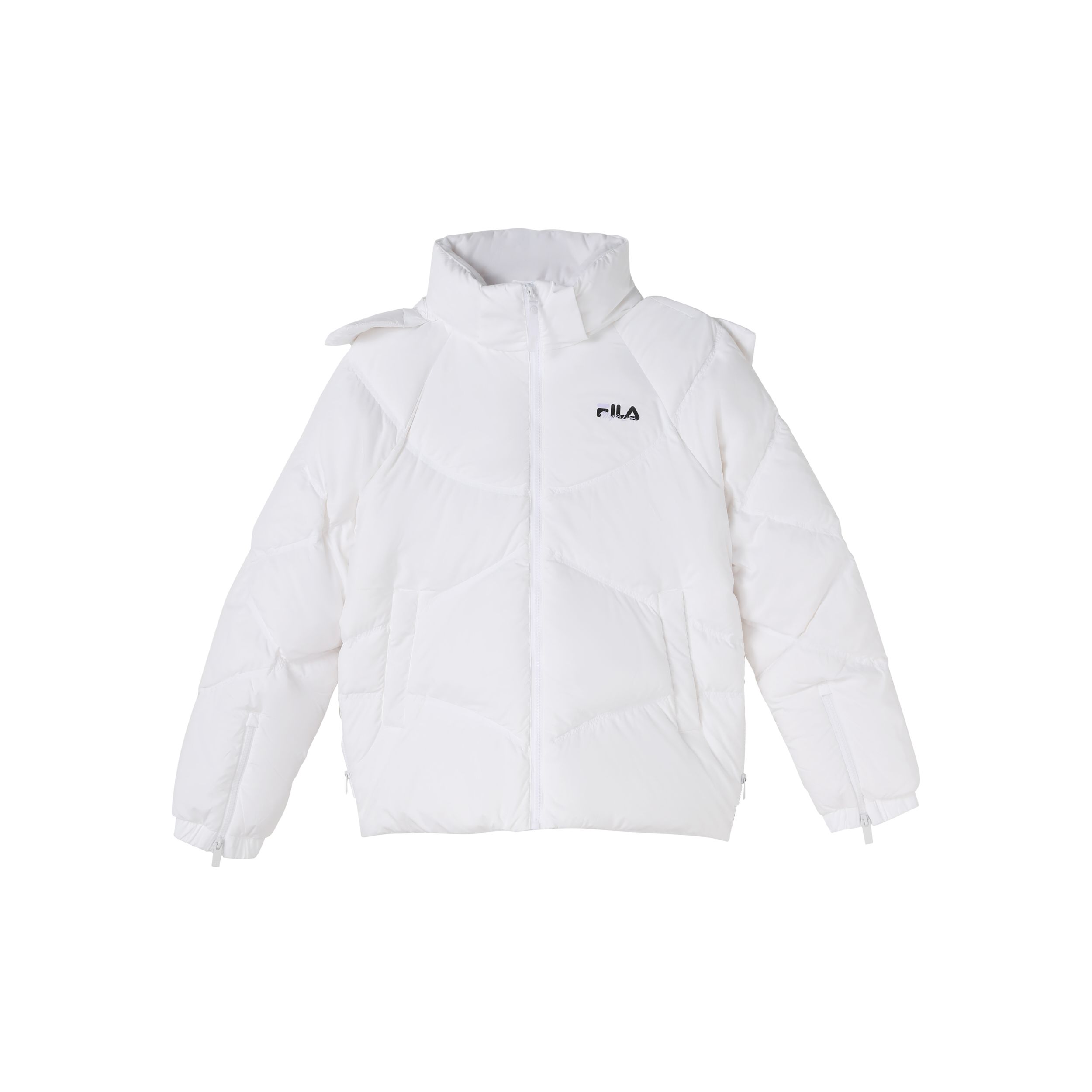 

FILA Logo Solid Color Hooded Warm Down Jacket Women Outerwear White F11W149902F-WT XL