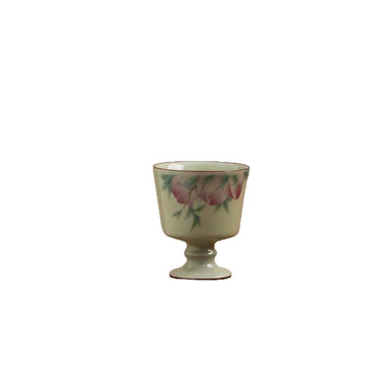 Secret Huang Ru Kiln Master Cup Ceramic Teacup High Foot Cup Small Single Cup Tea Tasting Cup High-End Personal Special Female Smelling Cup