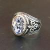 Moissanite Oval Cut Gemstone With 925 Sterling Silver Ring For Men's #B291 JL375681946718