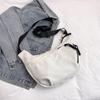 1Pc Solid Color Simple Large Capacity Korean Version of Foreign Style Leisure Bag New Versatile Ins Shoulder Messenger Bag Dumpling Bag