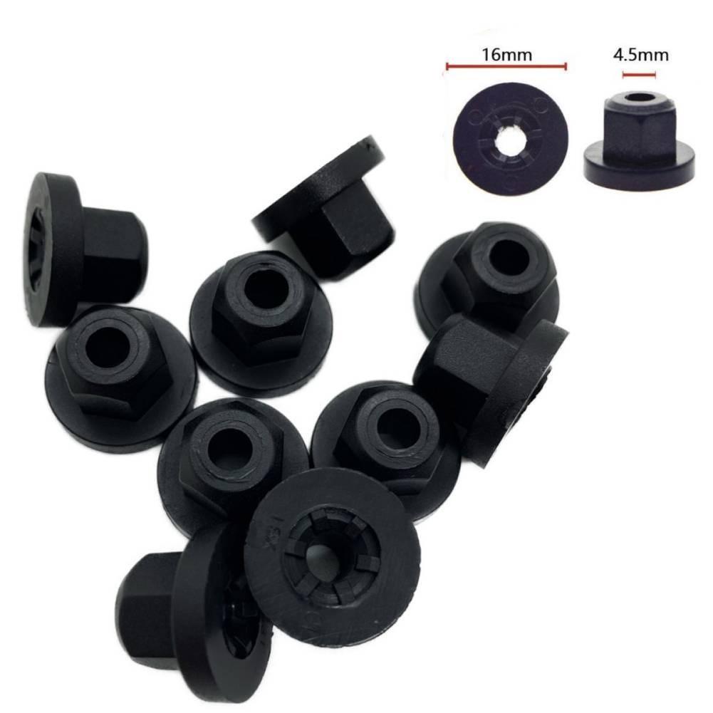 Plastic Nut 20pcs/Set 4.5mm Hole BlackNylon E36 E39