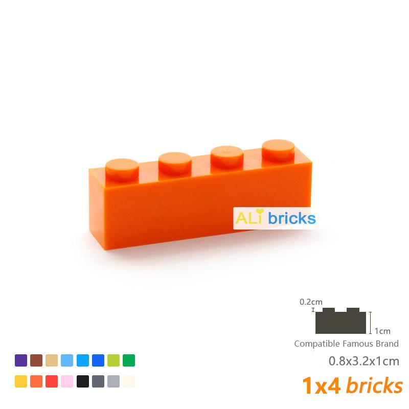 24pcs/lot Bulk Blocks Building Bricks Thick 1X4 Educational Assemblage Construction Toys for Children Size Compatible With 3010