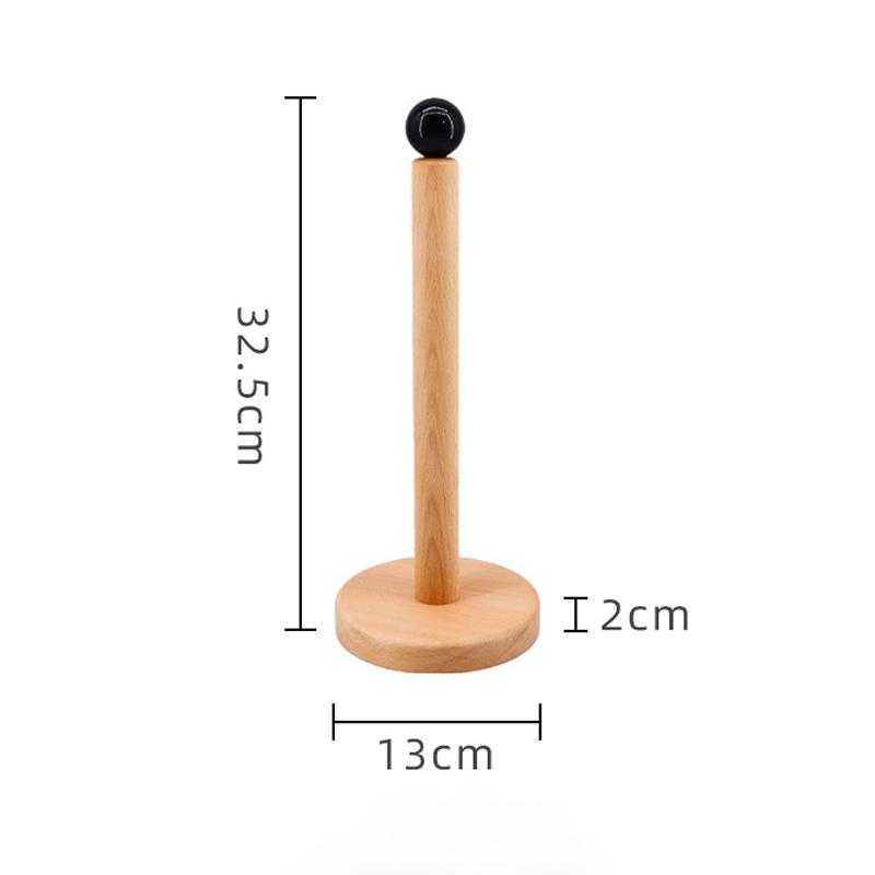 

Деревянный держатель для бумажных полотенец, прочный, противоскользящий, вертикальный, подставка, крючок для кухонь, ванных комнат, гостиных, ресторанов чёрный