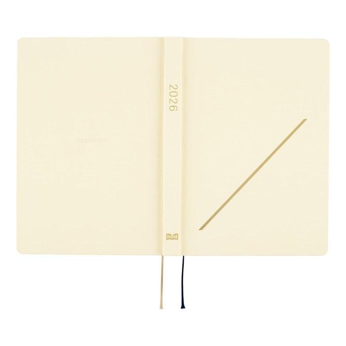 Hobonichi Techo 2026 HON Slash (Ivory) A5 / One Day Per Page / Starts Monday, January