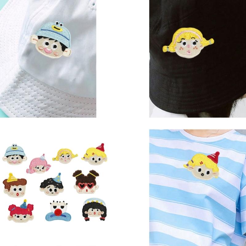 Pack Of 10 Embroidery Patches For Clothing DIY With Creative Designs No Sew Iron On Application Fabric Decors
