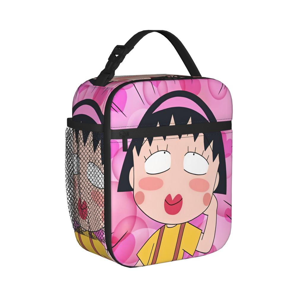 Chibi Maruko Chan Lunch Bag Convenient Lunch Box Adult Picnic Print Cooler Bag Casual Oxford Thermal Lunch Bags