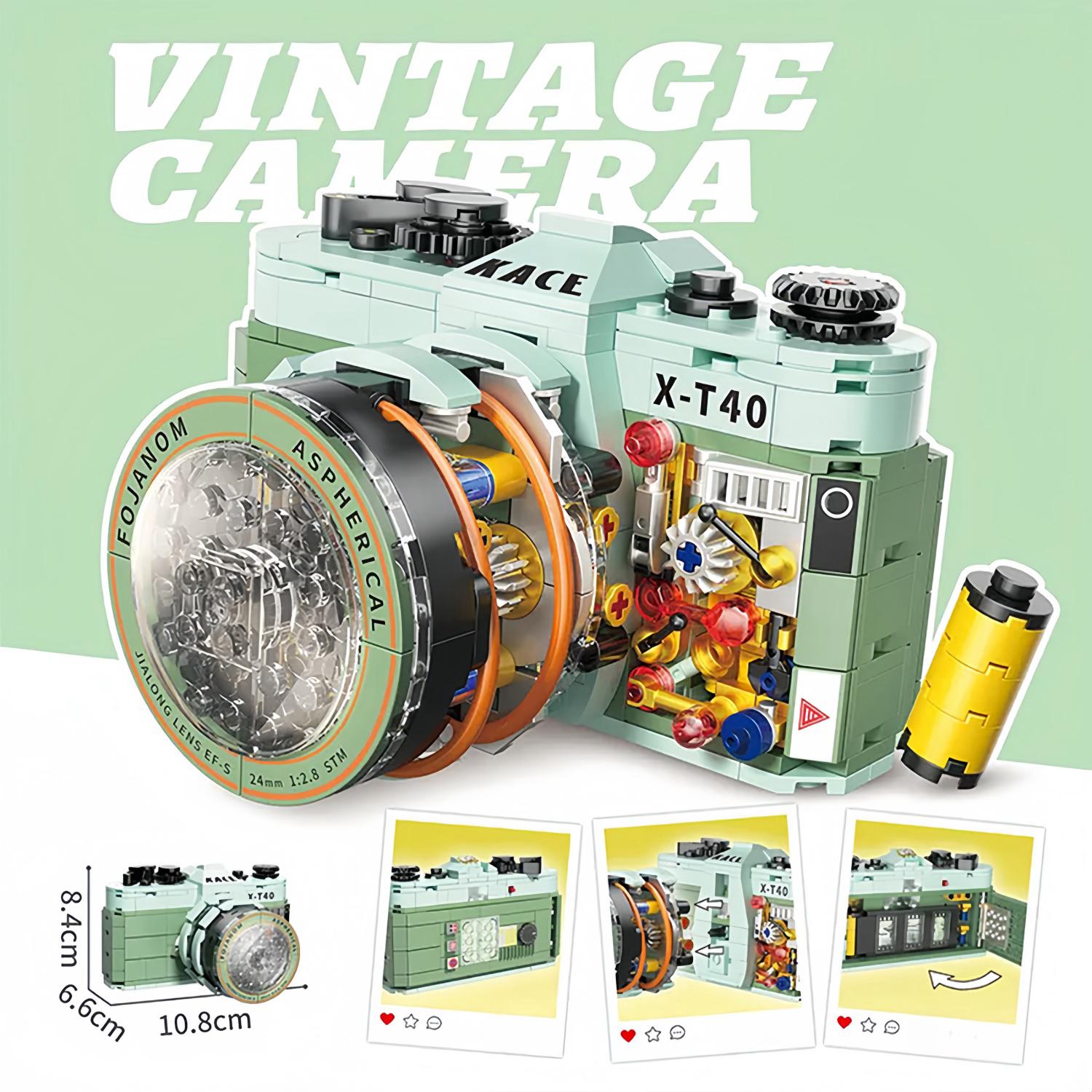 

Игрушечная модель «Механическая камера» из строительных блоков – Крутые механические детали, несколько стилей камер, идеальный DIY-подарок и игрушка для детей in bag