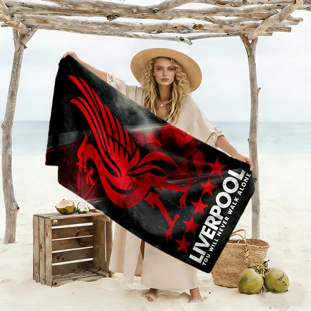 Liverpool Beach Towel High Absorbency Quick-Dry Comfortable Lightweight for Traveling Yoga Camping and Swimming